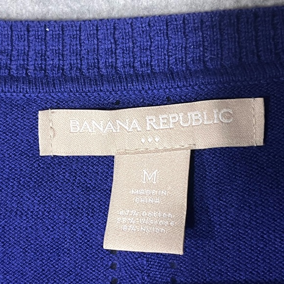 Banana Republic Cardigan V neck Purple Sz Medium - Picture 6 of 9